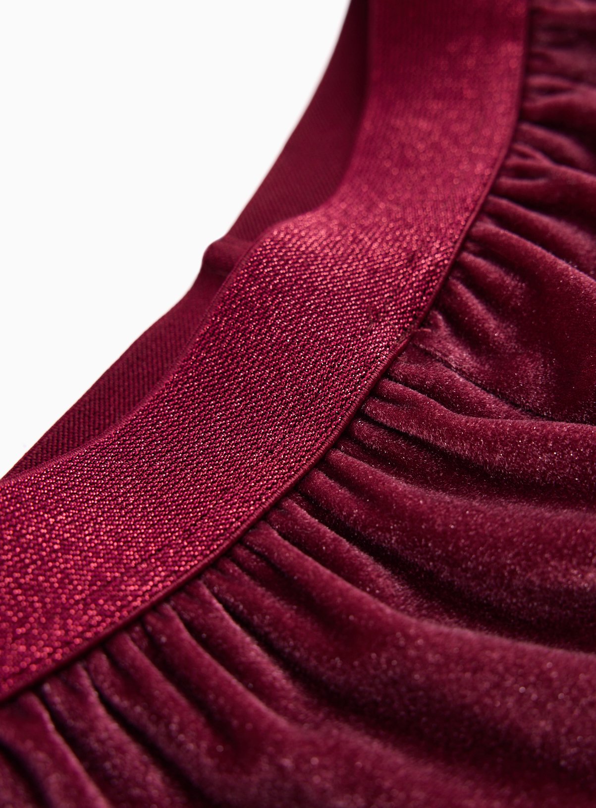 Dark Red Velour Wide Leg Trousers 1-2 years - Image 2 thumbnail